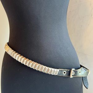 Vintage metal leather belt